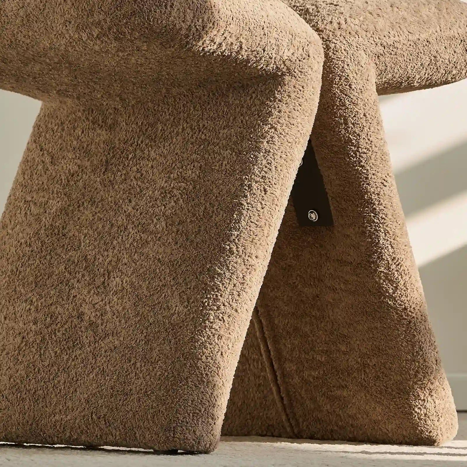 Faye Bouclé Accent Stool, Designer Edition