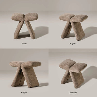 Faye Bouclé Accent Stool, Designer Edition