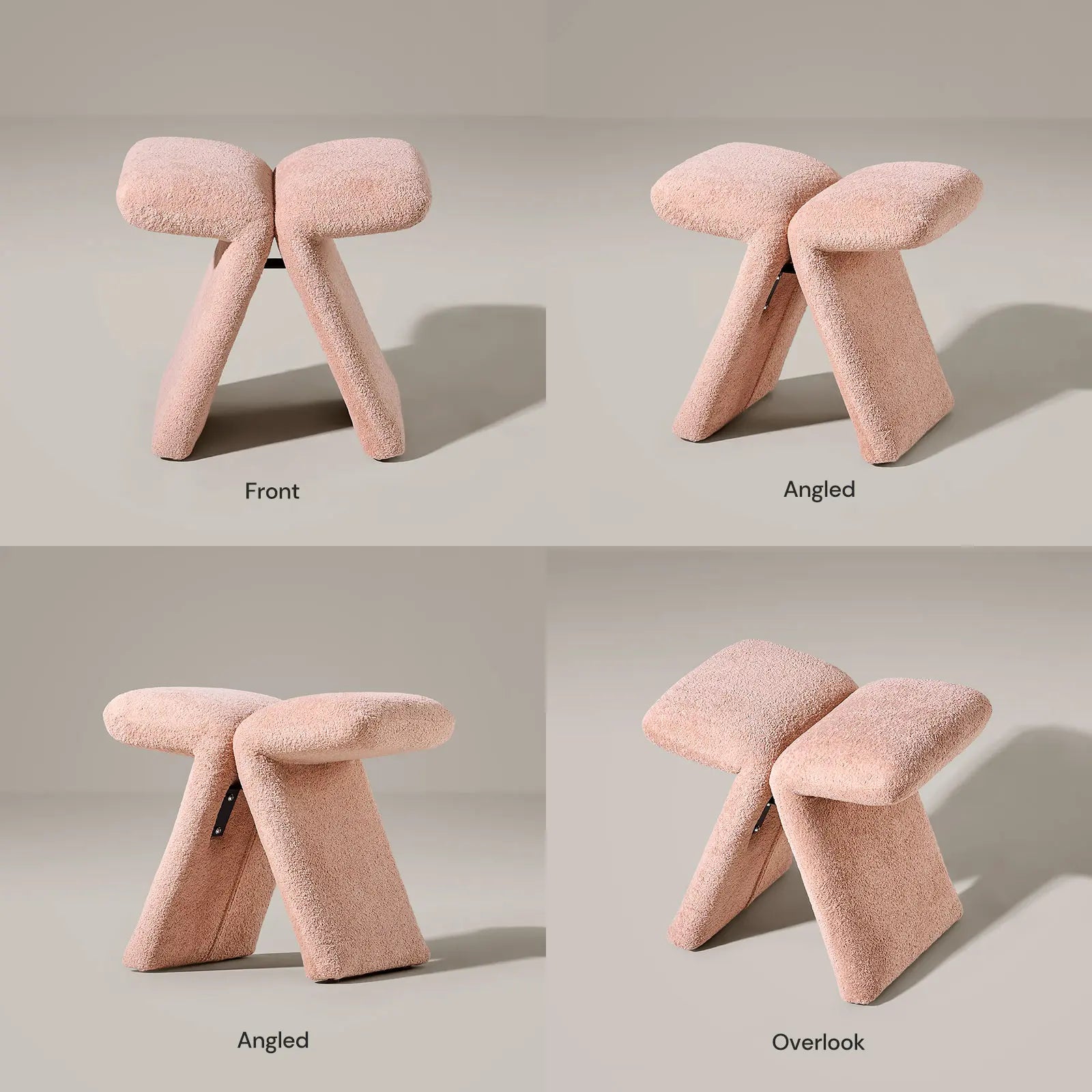 Faye Bouclé Accent Stool, Designer Edition