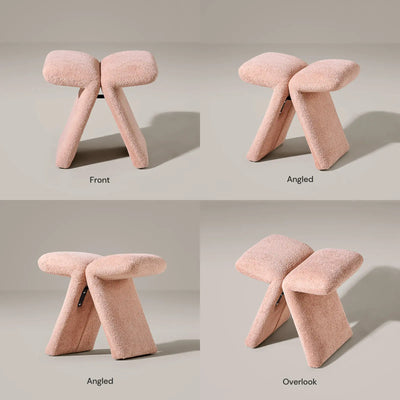 Faye Bouclé Accent Stool, Designer Edition