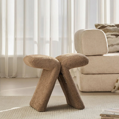 Faye Bouclé Accent Stool, Designer Edition
