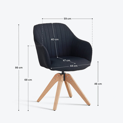 Oakley Linen Blend Swivel Chair