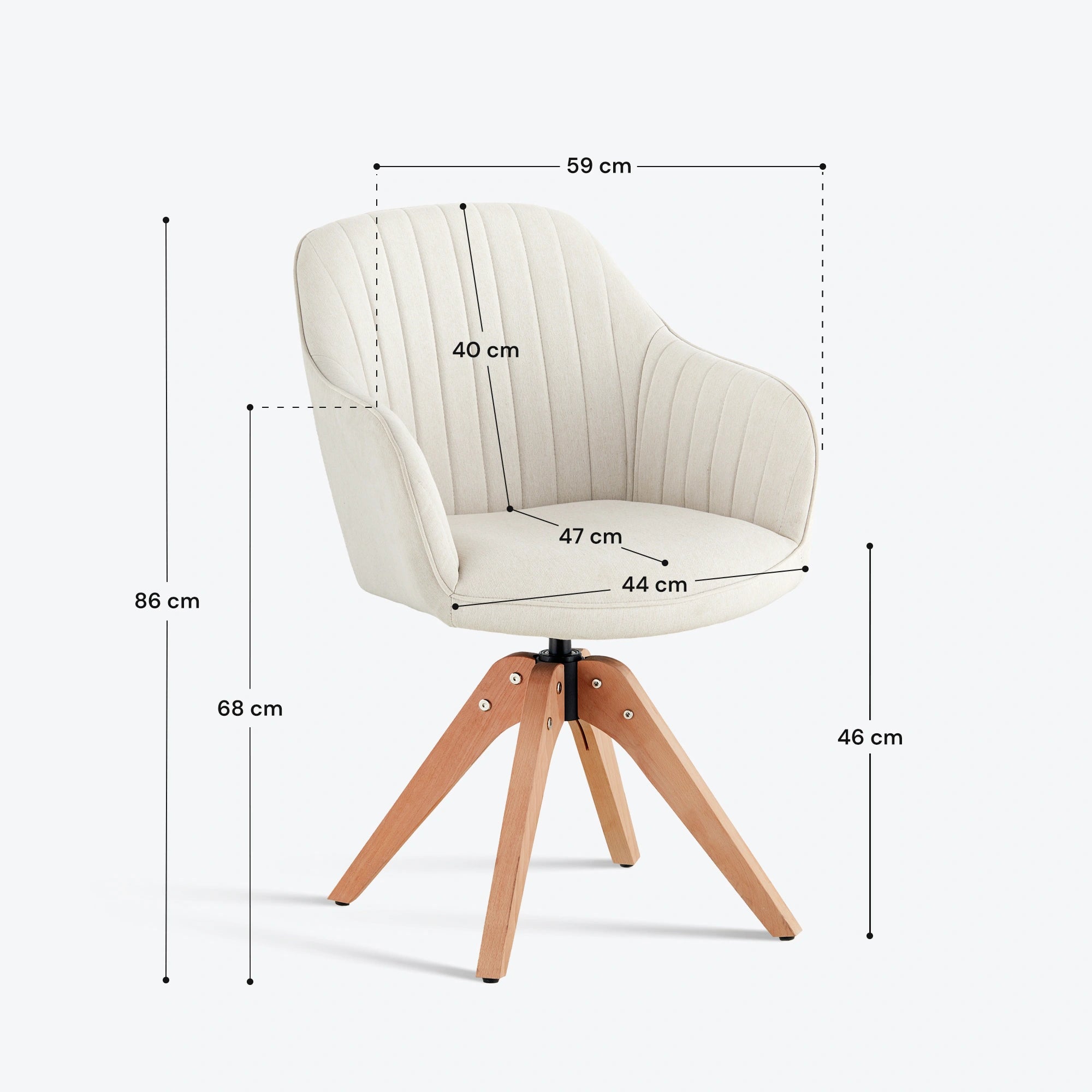 Oakley Linen Blend Swivel Chair