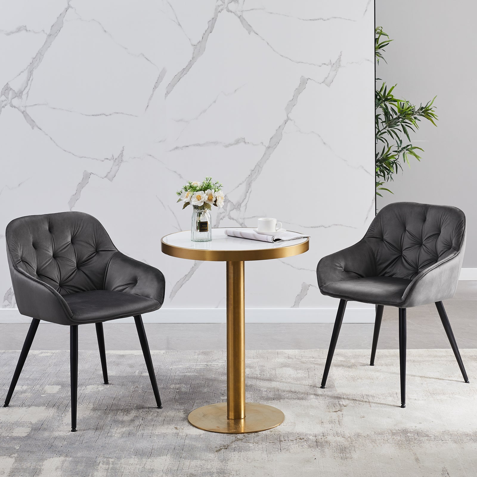Garvies Velvet Dining Chairs