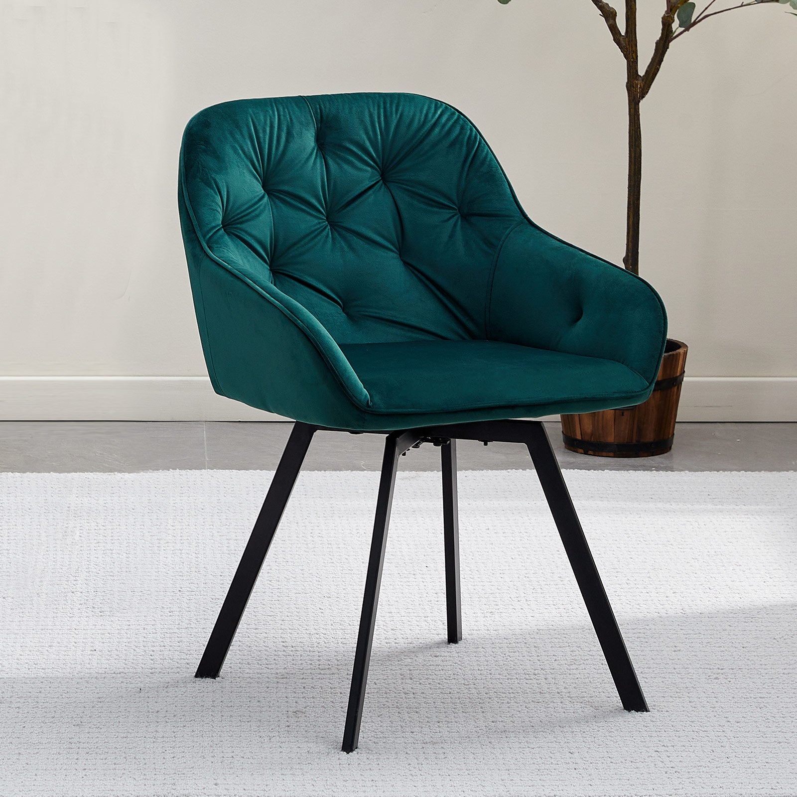 Garvies Velvet Swivel Chairs