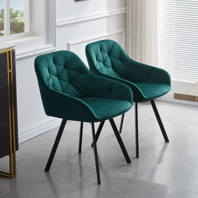 Garvies Velvet Swivel Chairs