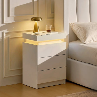 Kumar LED Light Bedside Table