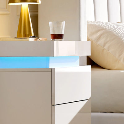 Kumar LED Light Bedside Table