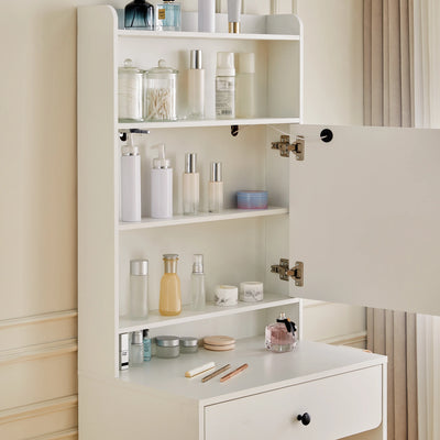 Lina Dressing Table with Push-to-Open Mirror