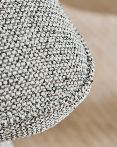Tabouret de maquillage Liora Grey avec revêtement en chenille légèrement rembourré