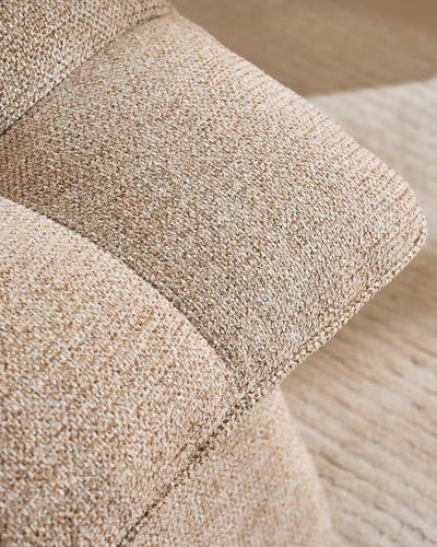 Tabouret de coiffeuse Liora Khaki avec un revêtement en chenille doucement rembourré