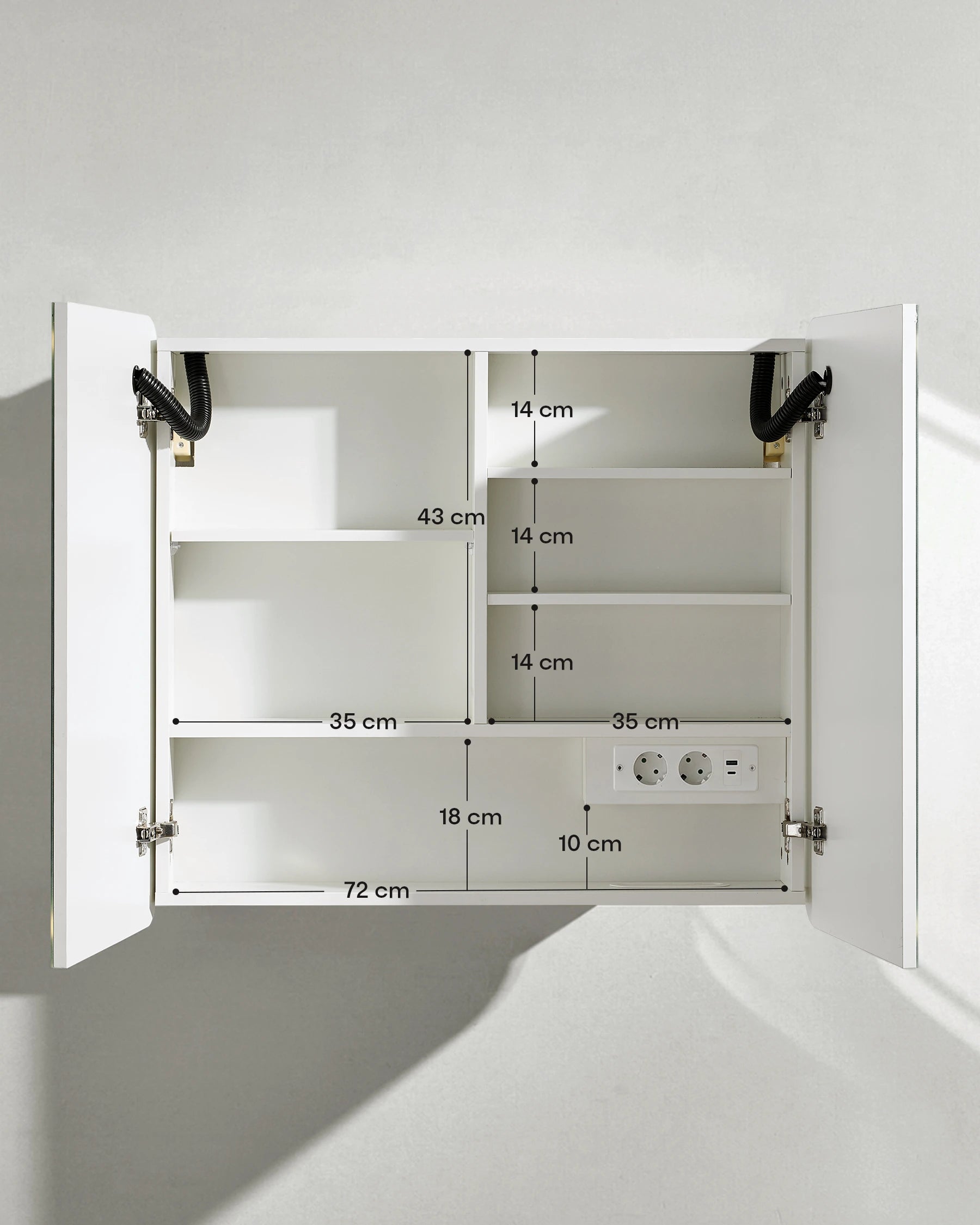 Mira Bathroom Mirror Cabinet – Dimensions and Measurements