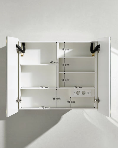 Mira Bathroom Mirror Cabinet – Dimensions and Measurements