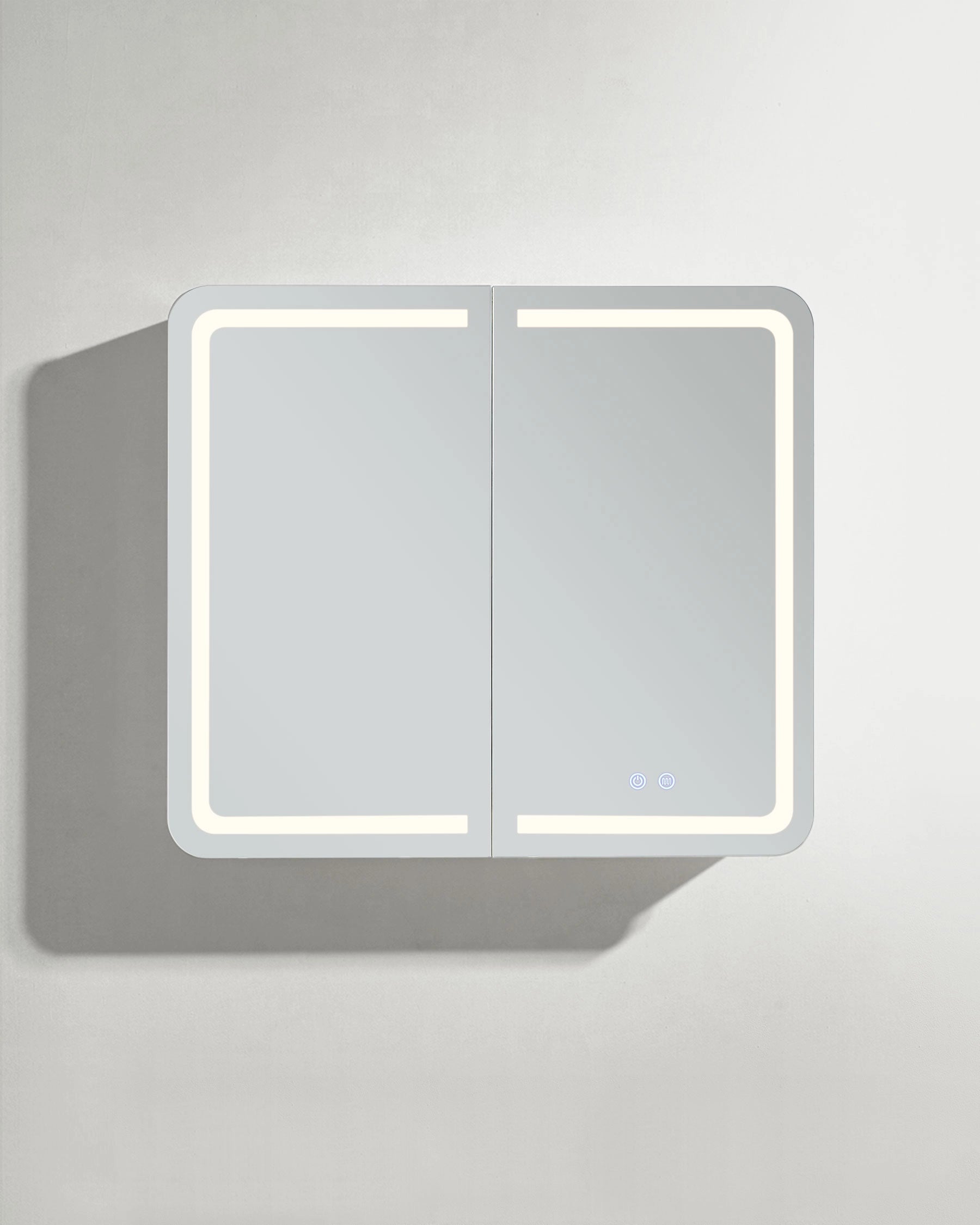 Mira Bathroom Mirror Cabinet in Matte White