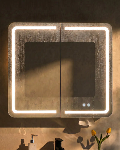 Mira Bathroom Mirror Cabinet with Integrated Anti-Fog Mirror Function
