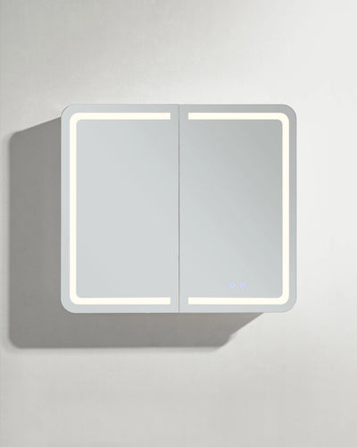 Mira Bathroom Mirror Cabinet with Black Interior