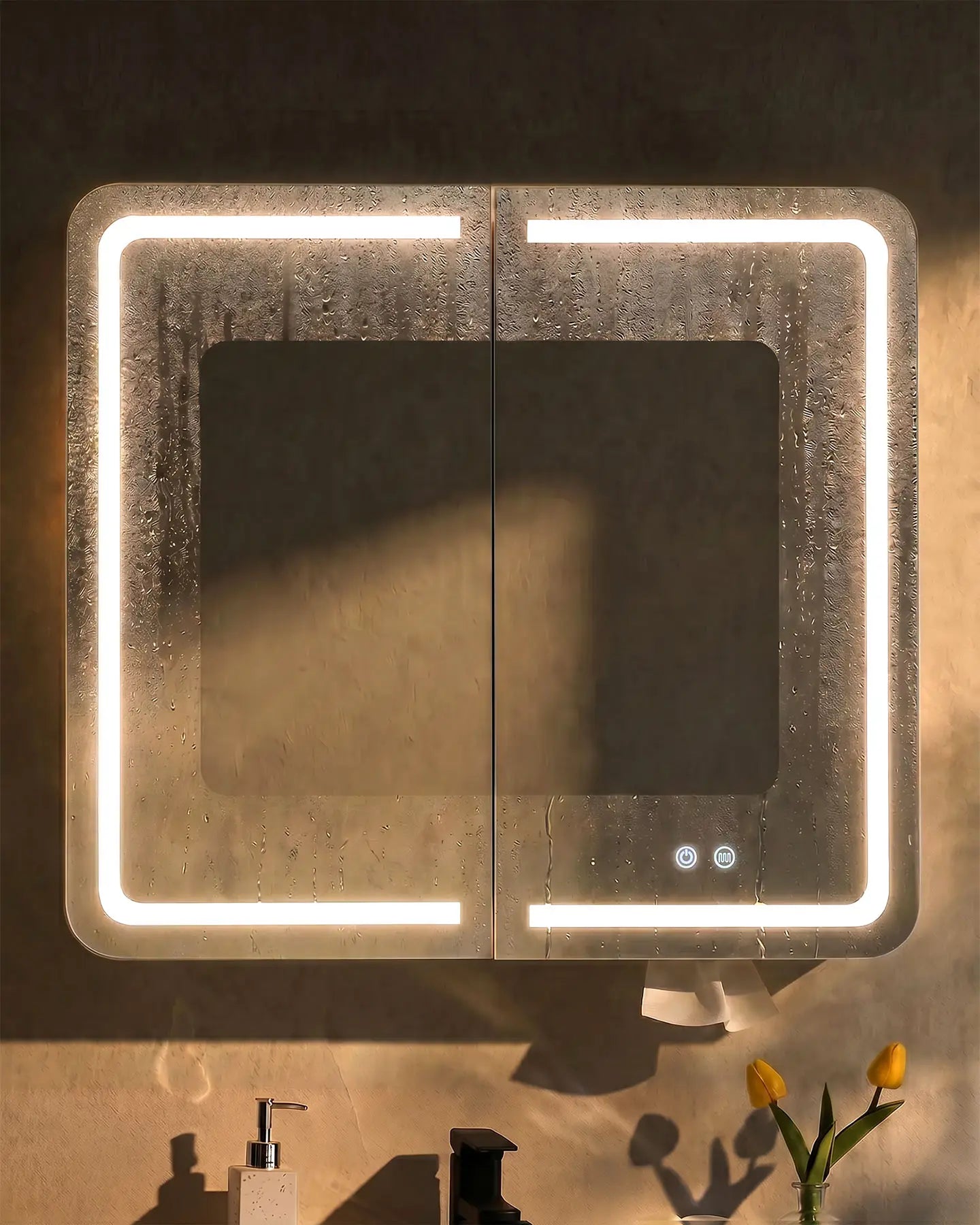 Mira Bathroom Mirror Cabinet with Integrated Anti-Fog Function