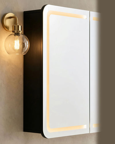 Mira Bathroom Mirror Cabinet with Integrated LED Light Frame