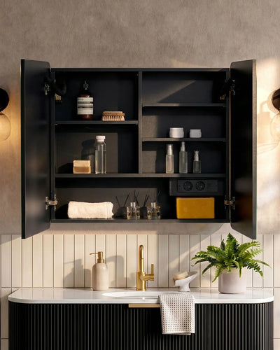Mira Bathroom Mirror Cabinet with Flexible Interior Storage
