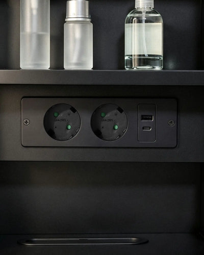 Mira Bathroom Mirror Cabinet with Integrated EU Power Socket