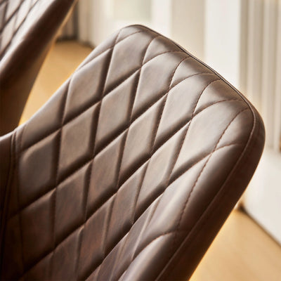 Moree Faux Leather Swivel Chairs