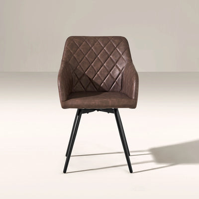 Moree Faux Leather Swivel Chairs