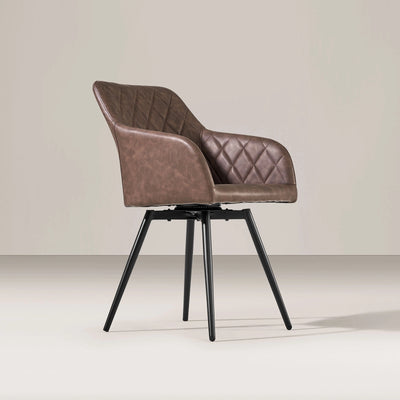 Moree Faux Leather Swivel Chairs