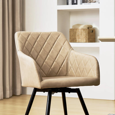 Moree Faux Leather Swivel Chairs
