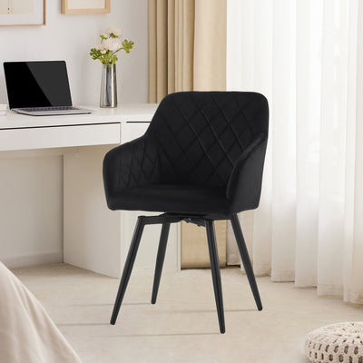 Moree Velvet Swivel Dining Chairs