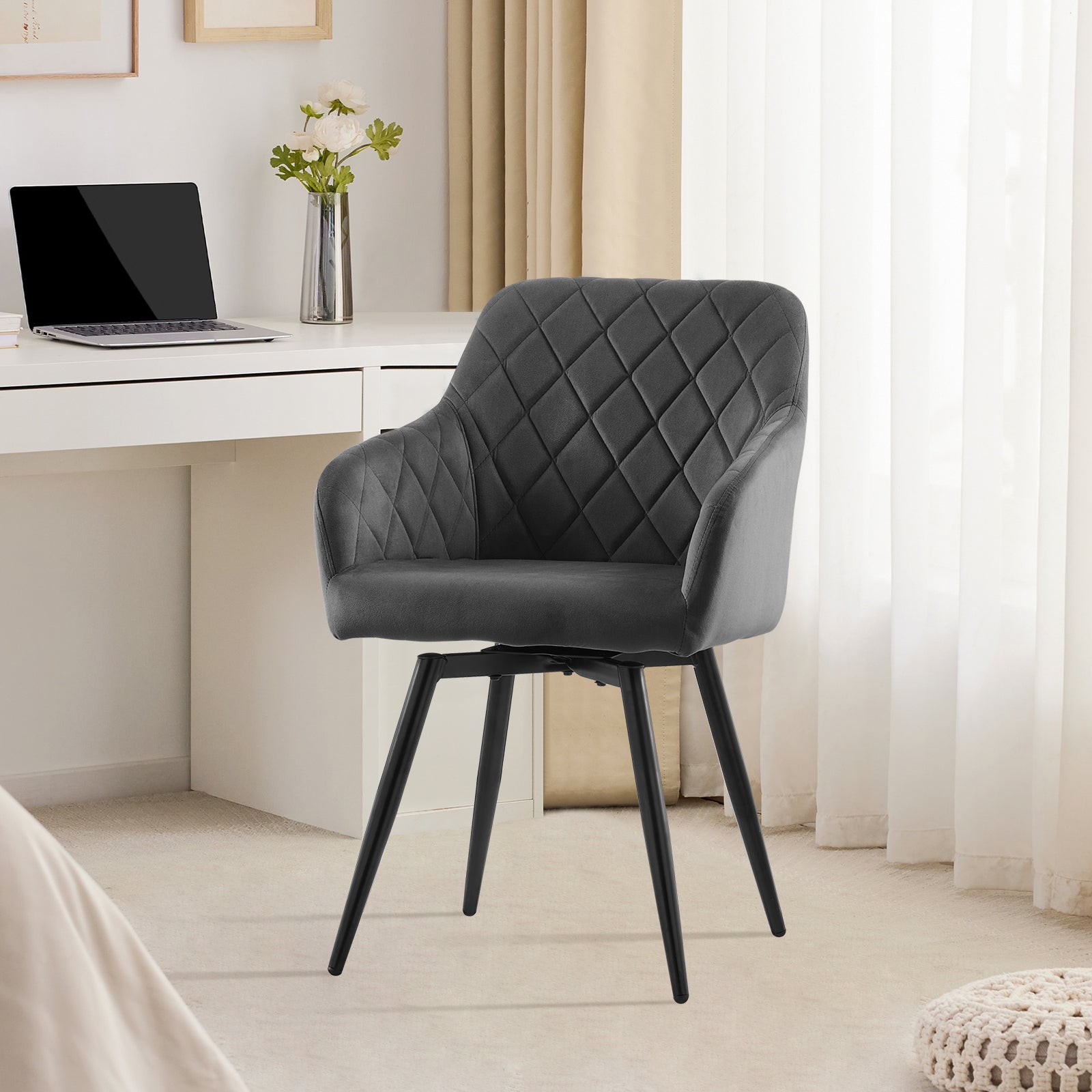 Moree Velvet Swivel Dining Chairs