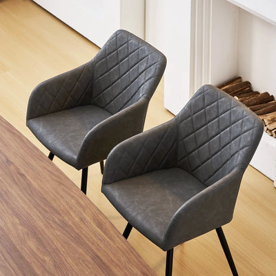 Moree Faux Leather Swivel Chairs