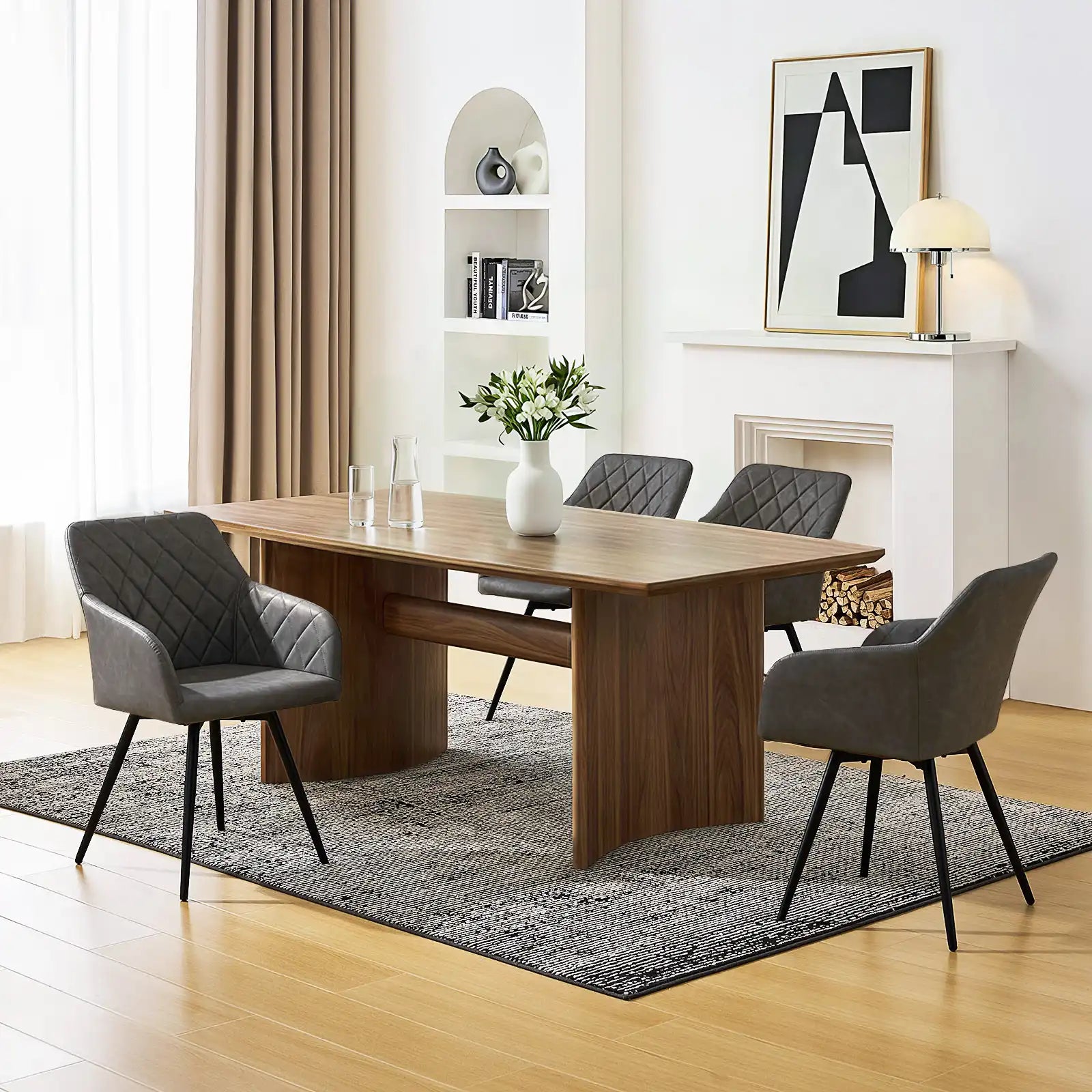 Moree Faux Leather Swivel Chairs