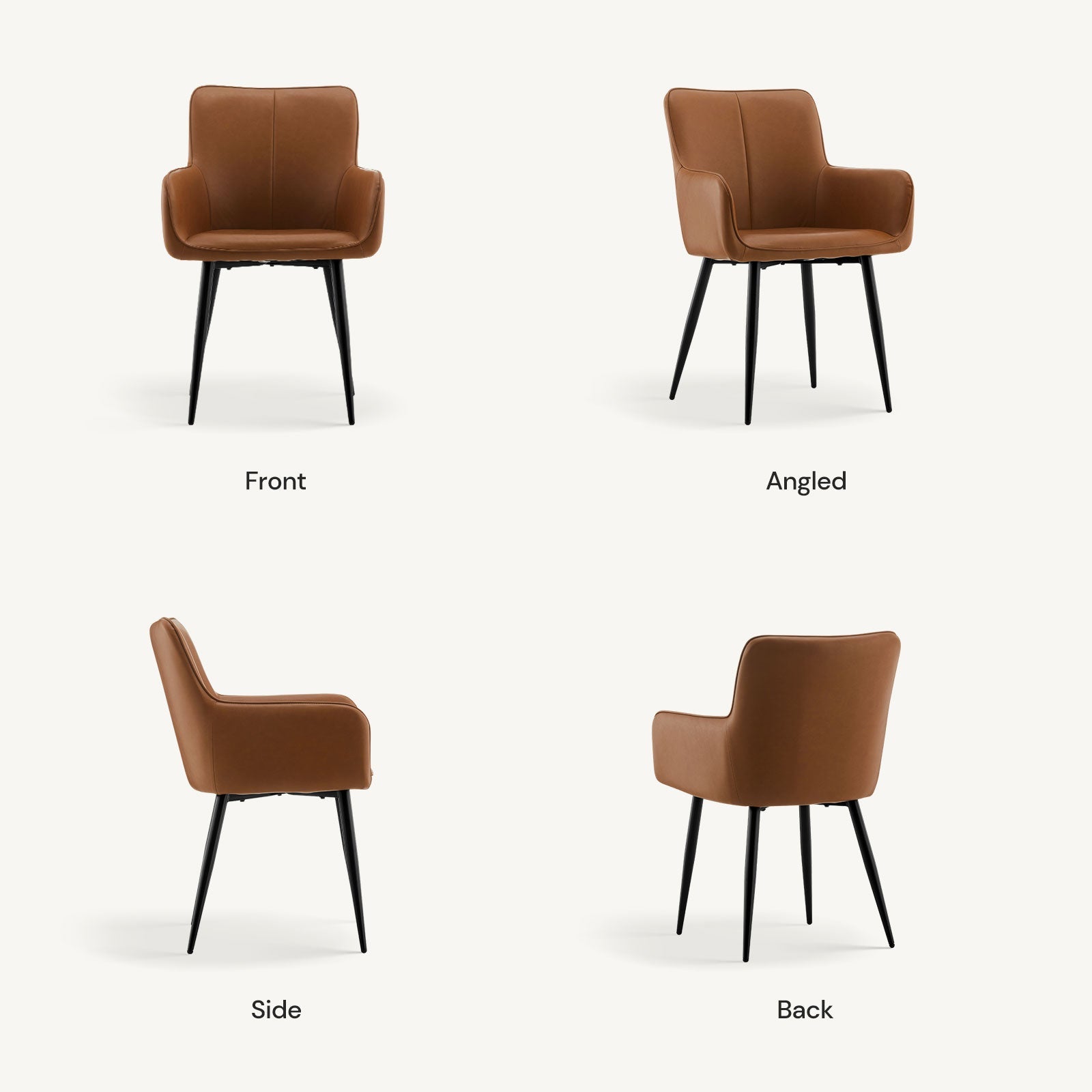 Muhsina Faux Leather Dining Chairs