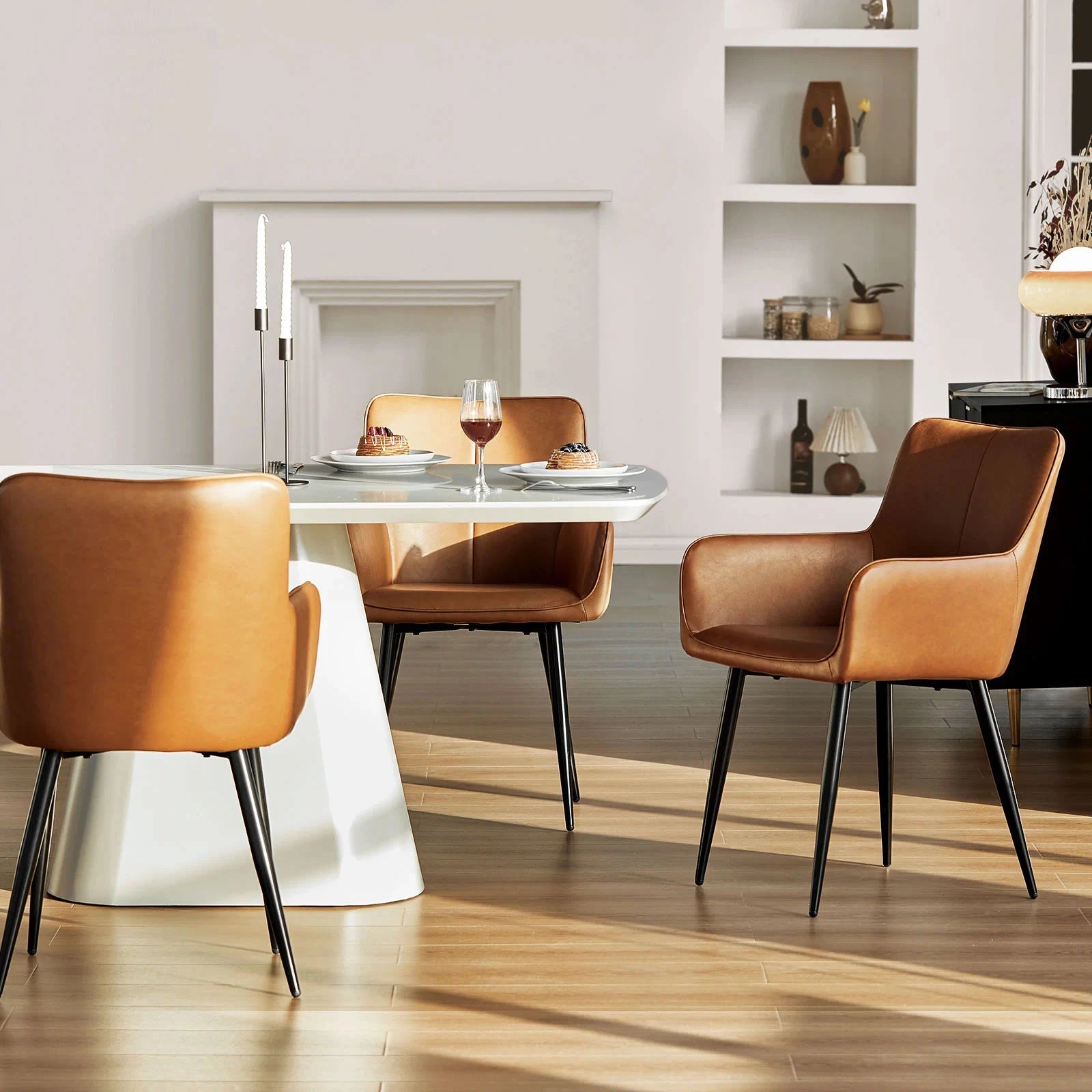 Muhsina Faux Leather Dining Chairs