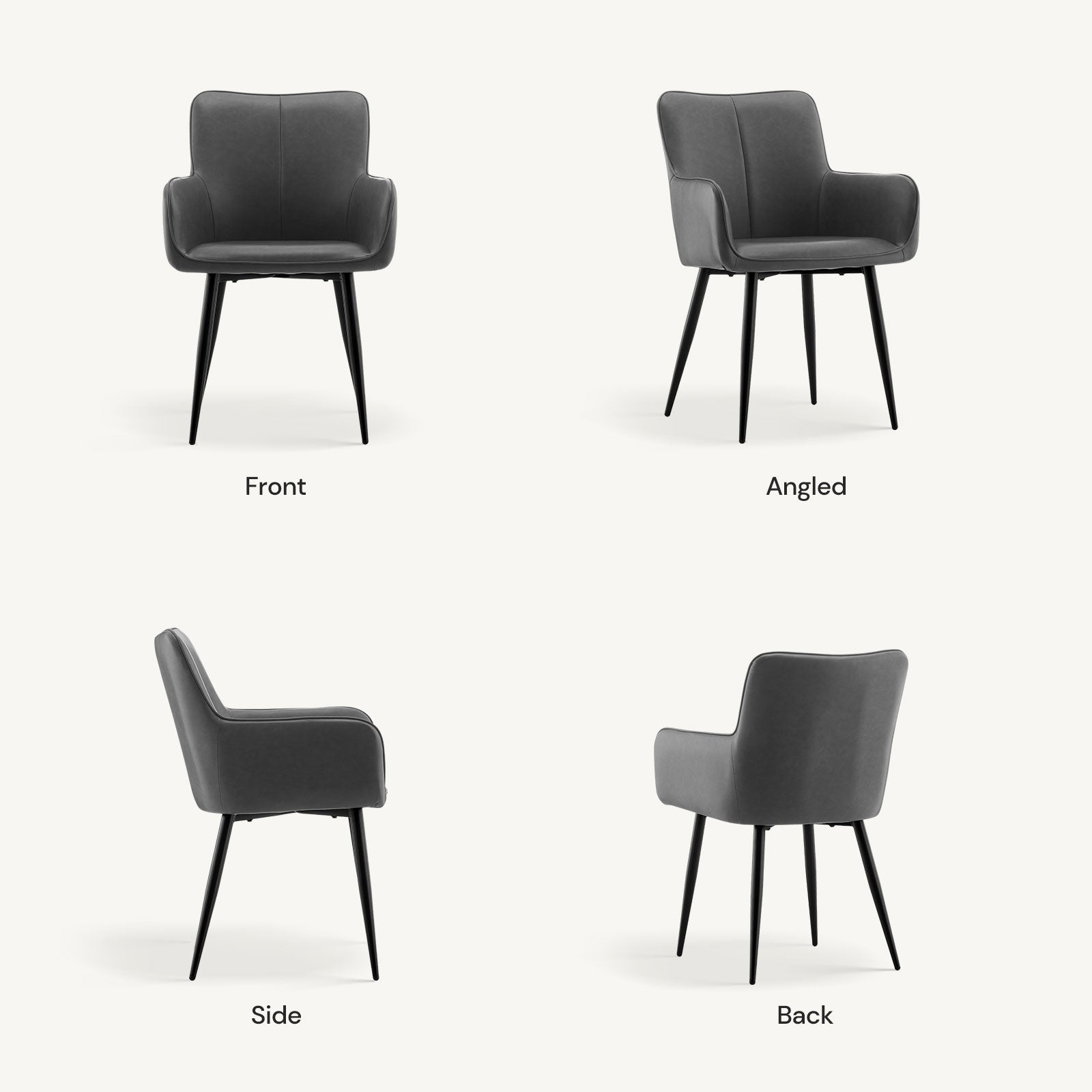 Muhsina Faux Leather Dining Chairs