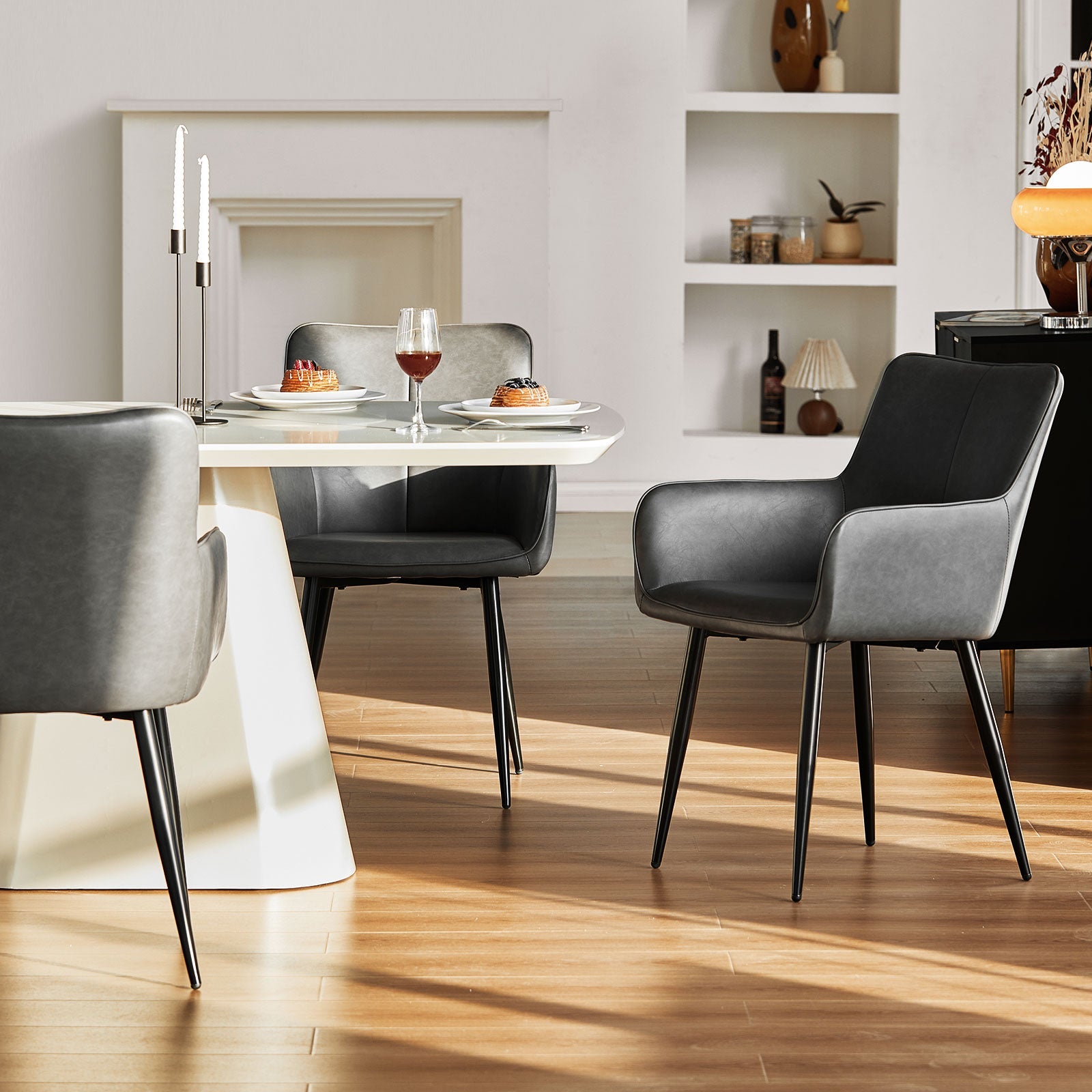 Muhsina Faux Leather Dining Chairs