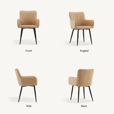 Muhsina Faux Leather Dining Chairs