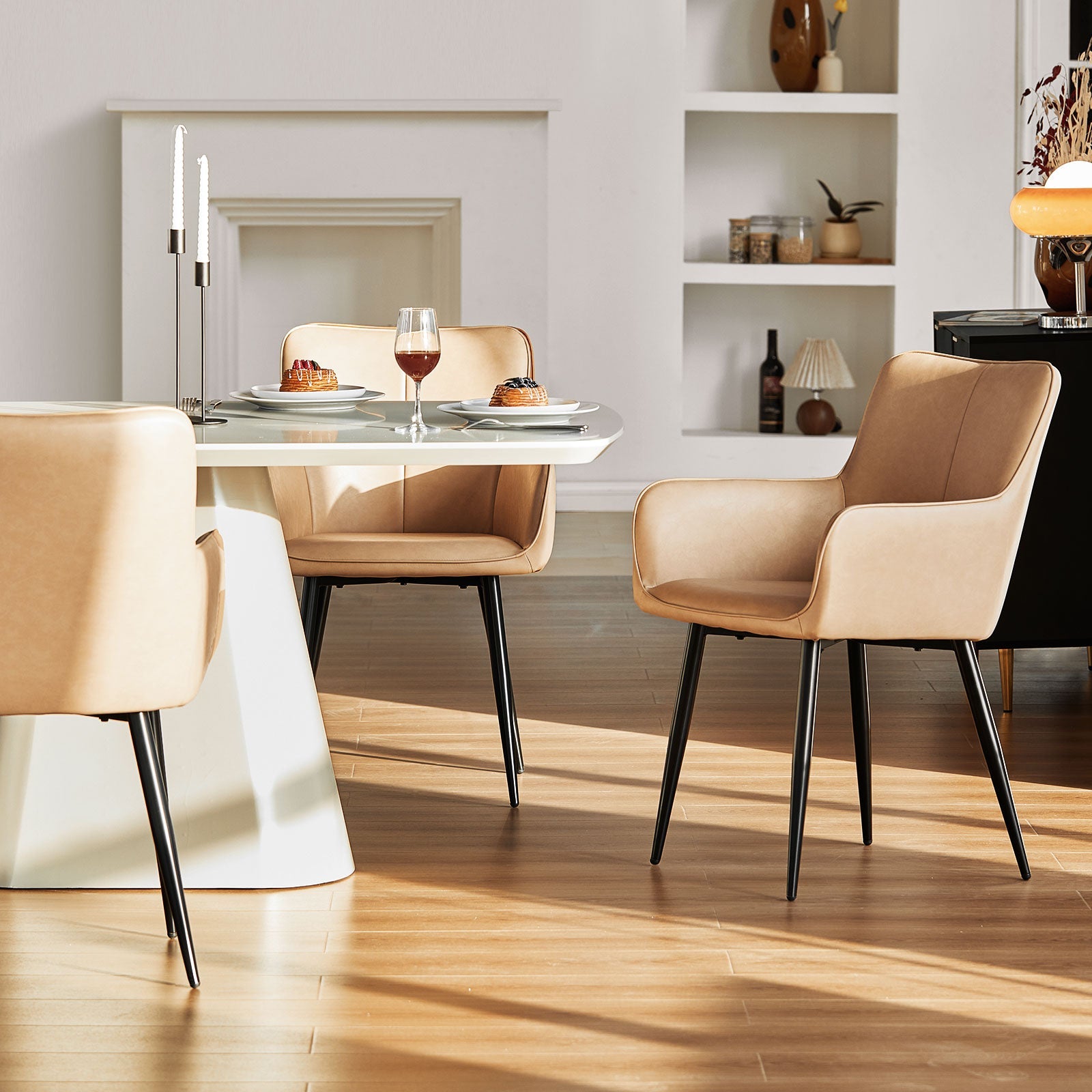 Muhsina Faux Leather Dining Chairs