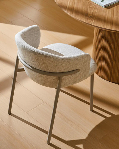 Nolan ivory linen blend dining chairs