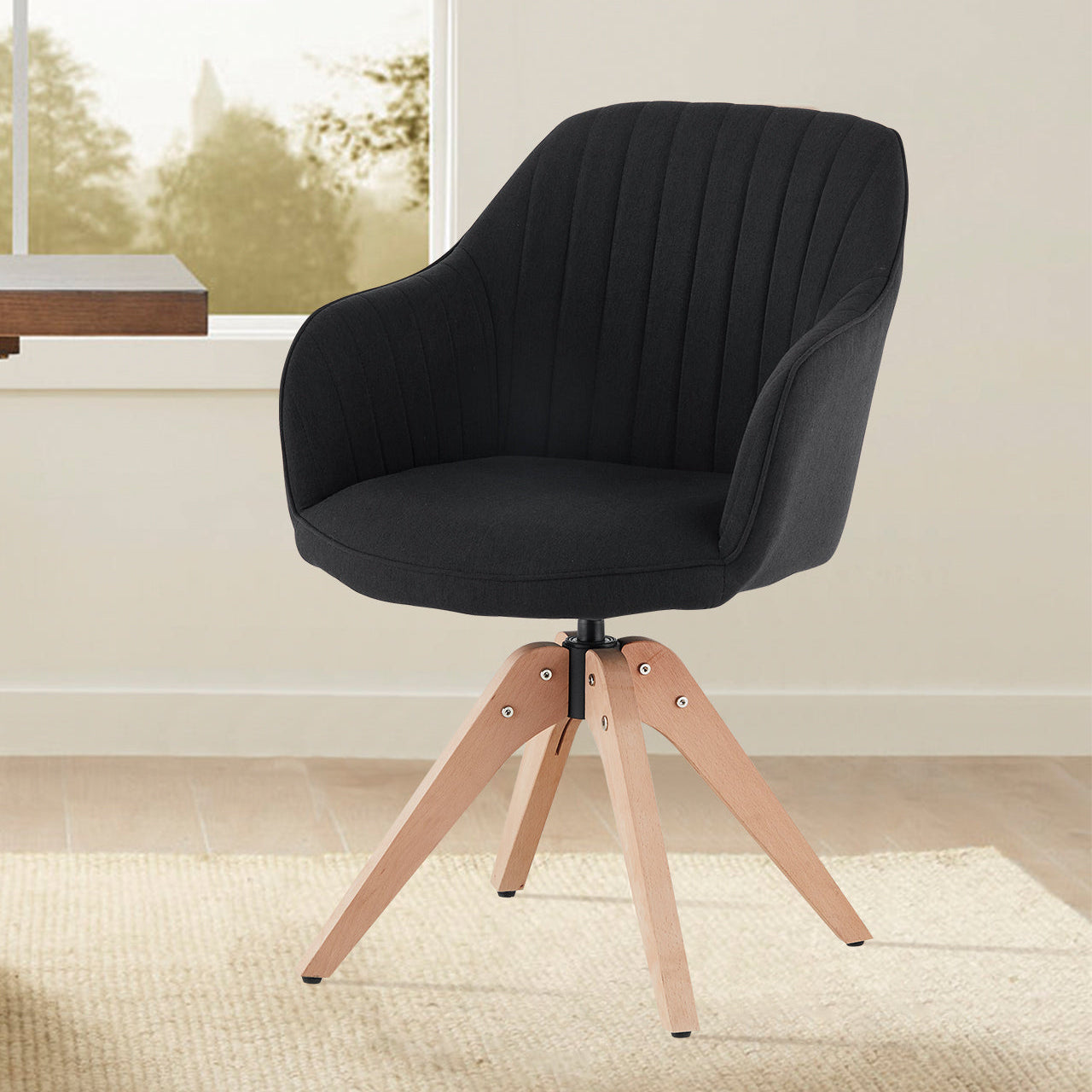 Oakley Linen Blend Swivel Chair