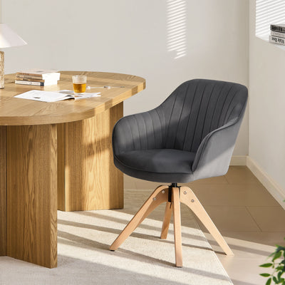 Oakley Velvet Swivel Chair