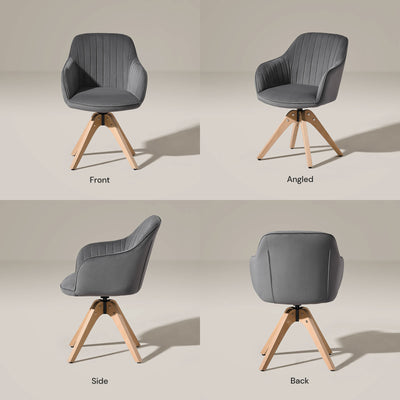 Oakley Velvet Swivel Chair