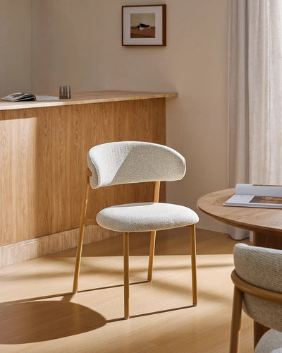 Rowan Cream Chenille Dining Chairs