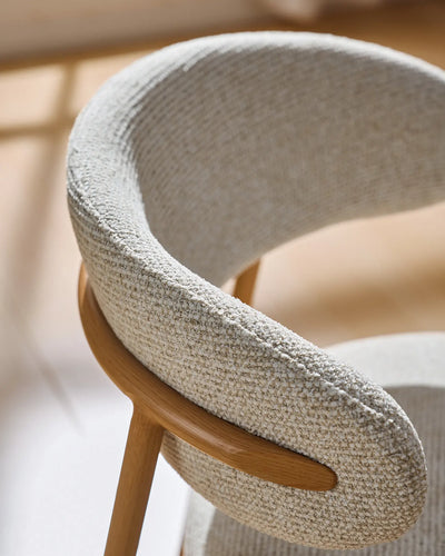 Rowan Cream Chenille Dining Chairs