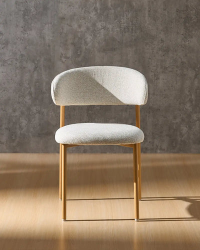 Rowan Cream Chenille Dining Chairs
