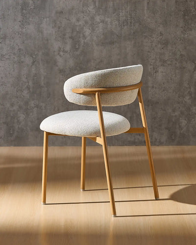 Rowan Cream Chenille Dining Chairs
