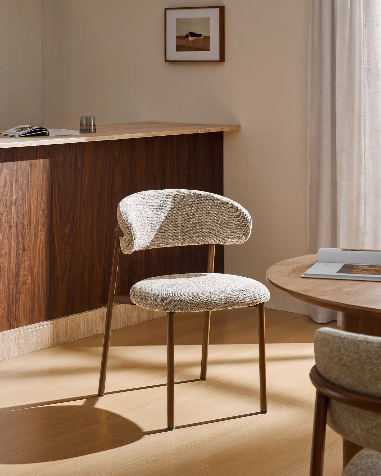 Rowan Taupe Chenille Dining Chairs