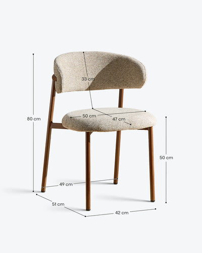 Rowan Taupe Chenille Dining Chairs