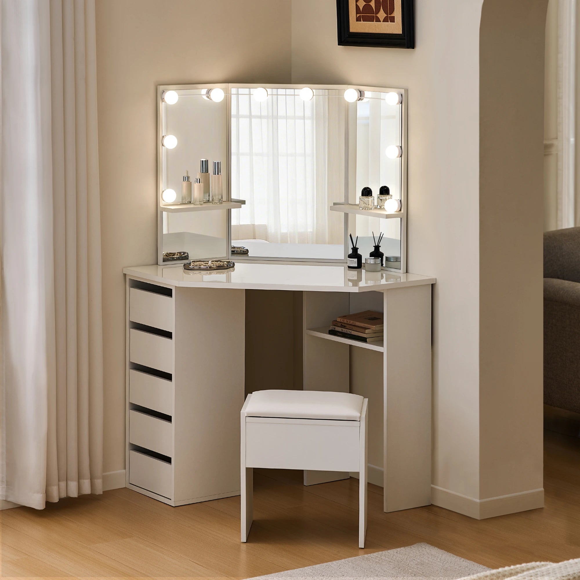 Mirelle Corner Dressing Table