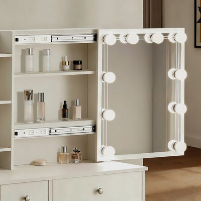 Amya Dressing Table Set [Sliding Mirror]